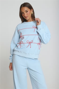 Candy Cane Dreams Sweater Blue