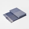Checked Throw - Slate Blue