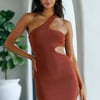 Viral Babe Dress Rust Shimmer