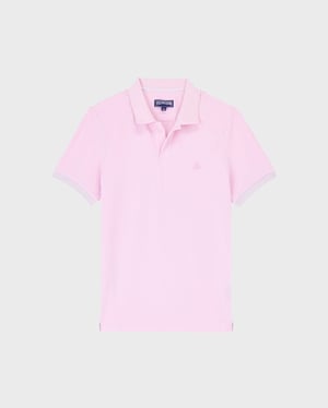 Vilebrequin - Men Organic Cotton Pique Polo Shirt Solid - Polo - Palatin - Pink - Size L