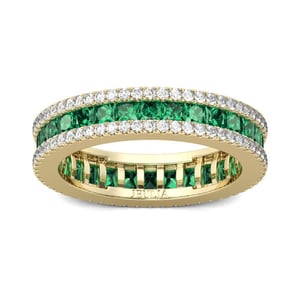 Jeulia Gold Tone Sterling Silver Women's Band
