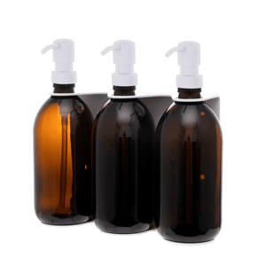White Triple Wall Mounted Soap Dispenser