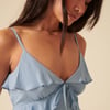 Blue Frill Roe Midi Dress