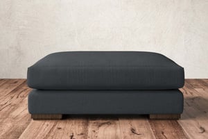 nkuku Guddu Dining Footstool | Make To Order | Grand | Recycled Cotton Thunder