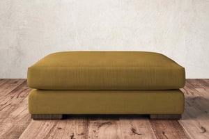 nkuku Guddu Dining Footstool | Make To Order | Grand | Recycled Cotton Ochre