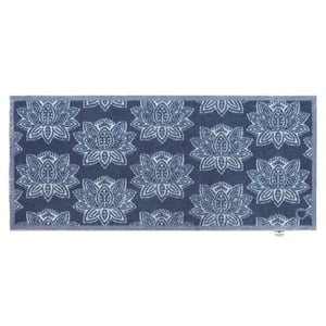 Woodblock 1 Navy Runner - 65x150cm