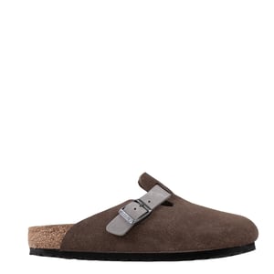 Birkenstock Boston Mixed Leather Reg Fit Concrete Gray