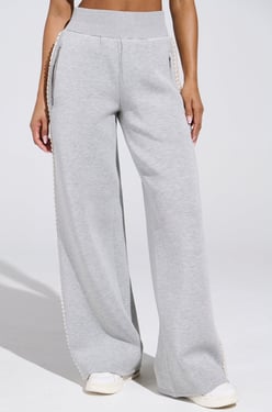 AKIRA Pearl Girl Wide Leg Jogger Pants | Grey | Size 2X