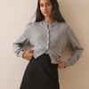 Black Crepe Tailored Mini Skirt