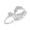 Jeulia Vintage Round Cut Twist Ring Set 2pcs