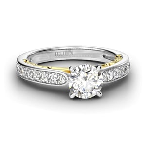 Jeulia Classic Round Cut Sterling Silver Engagement Ring