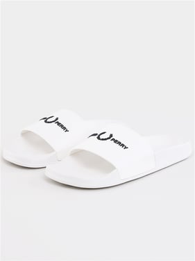 Fred Perry Branded Slides - White - 9