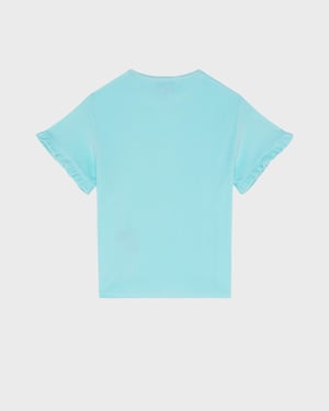 Vilebrequin - Girls Terry T-shirt Embroidered Turtle - Tee Shirt - Gally - Blue - Size 14