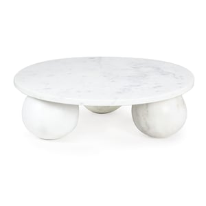 Marlow Large White Marble Plate