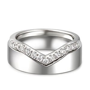 Jeulia "Limitless Love" Sterling Silver Couple Rings