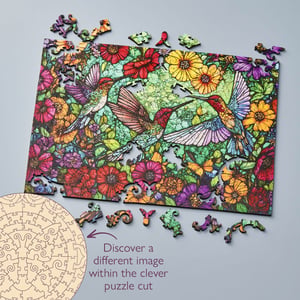 Hummingbird Garden - Picture Puzzle Cut_MDTP