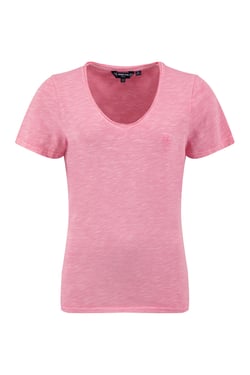 Weird Fish Hailey V-Neck T-Shirt Peony Size 8