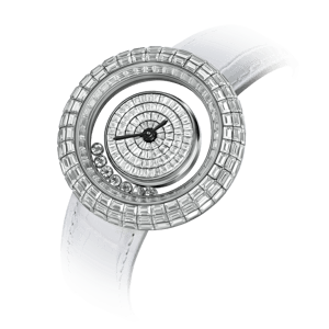 TSAR BOMBA Luxury Women's Watch | White | Nucleus Femme 01 | Full Diamond Pave Floating Crystal Dial | Elegant Round Jewelry Watch with White Leather Strap