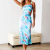 Vacay Heart Midi Dress Multi