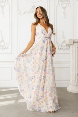 Chasing Moonbeams Maxi Dress Cream