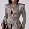AKIRA Bronze Brocade Blazer | Size Medium