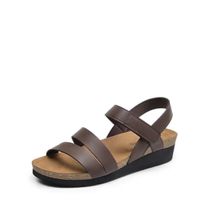 DREAM PAIRS Round Toe Low Heel Wedge Sandals