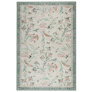 English Floral Eco-Washable Rug - 185x275cm