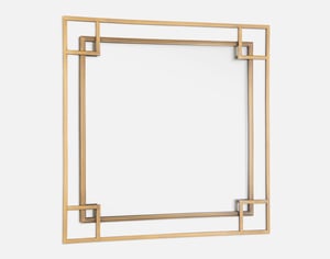 QE Home Myla Metal Frame Wall Mirror, Scenic, Gold
