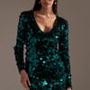 AKIRA Dancing Queen Sequin Mini Dress | Size Large