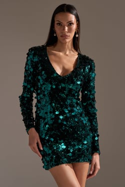 AKIRA Dancing Queen Sequin Mini Dress | Size 1X