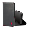 Galaxy S23 FE Leather Case (with stand function) - Black with Red Detail