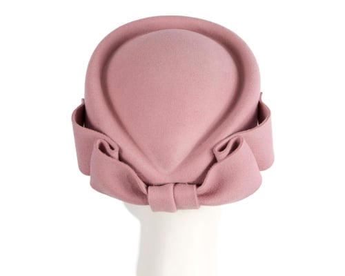 Dusty Pink Max Alexander Felt Pillbox Hat – Classic Winter Style