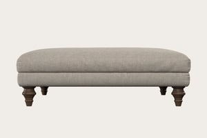 nkuku Marri Dining Footstool | Make To Order | Grand | Brera Linen Natural
