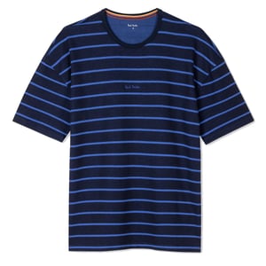 Paul Smith Cotton-Modal Stripe Lounge T-Shirt Navy