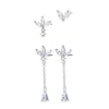Delicate Stacking Stud Earrings Set Sterling Silver