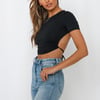You And No One Else Crop Tee Black