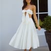 Santorini Sunset Midi Skirt White