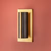 Ellington wall light in brass and bronze