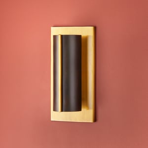 Ellington wall light in brass and bronze