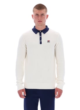 Nowell Waffle Knit Long Sleeve Polo - 4XL