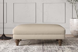 nkuku Deni Dining Footstool | Make To Order | Medium | Recycled Cotton Stone