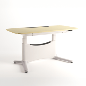 COLAMY LumiDesk All-in-1 Electric Height Adjustable Desk - 55.1"x 28.0" / Light Maple-White / MFC