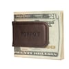 Leather Money Clip - Dark Brown