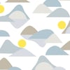 Slopes' Wallpaper by Tea Collection - Gray - Removable / Sample - 8 x 8 in.
