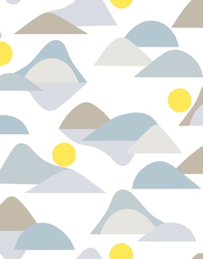 Slopes' Wallpaper by Tea Collection - Gray - Traditional / 27 in. x 27 ft.