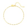 Flattened Rolo Chain Anklet Gold