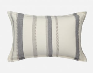 QE Home Everett Pillow Sham, Geometric, White, Queen