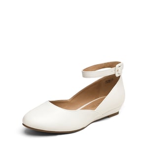 DREAM PAIRS Comfortable Ankle Strap Low Wedge Flats