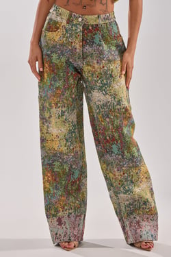 AKIRA Deep In The Sea Brocade Trouser Pants | Size 1X