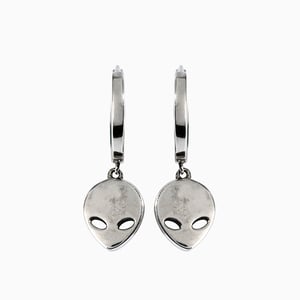 Jeulia "Cyber Alien" Sterling Silver Earrings